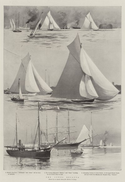 De Cowes Regatta door Charles John de Lacy